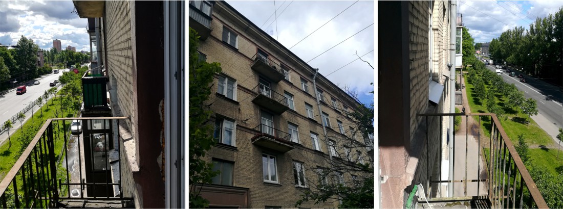 Балкон в сталинке до остекления