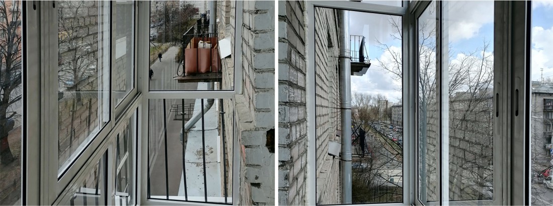 Холодное остекление балкона в сталинке. Фото №1