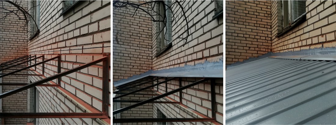 Монтаж крыши из профилированного листа