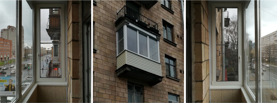 Монтаж теплого остекления балкона в сталинке