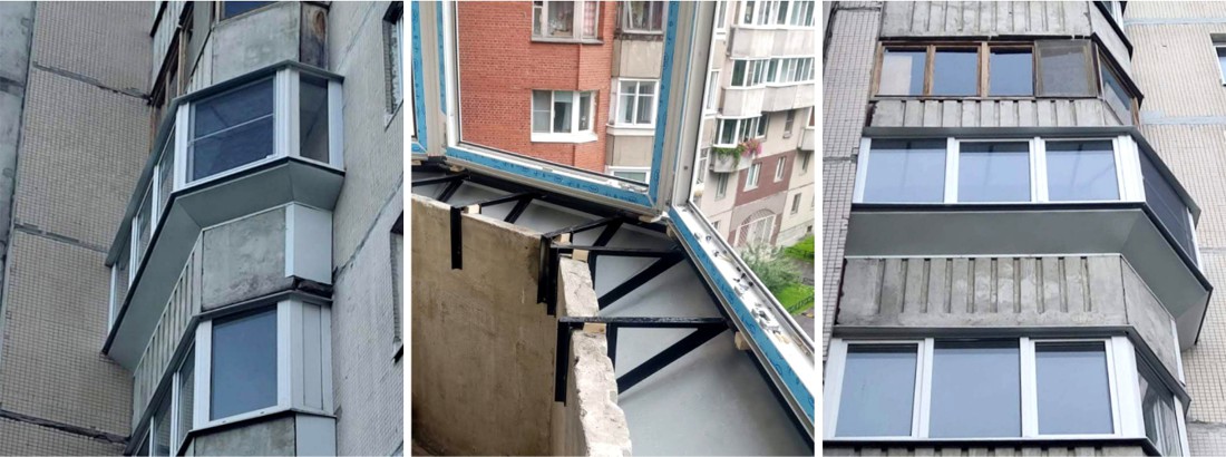 Обшивка выносных конструкций металлическим листом