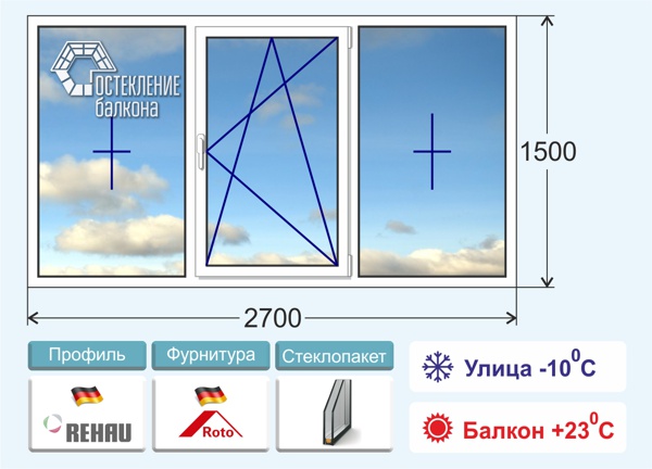 Лоджия Rehau в корабле